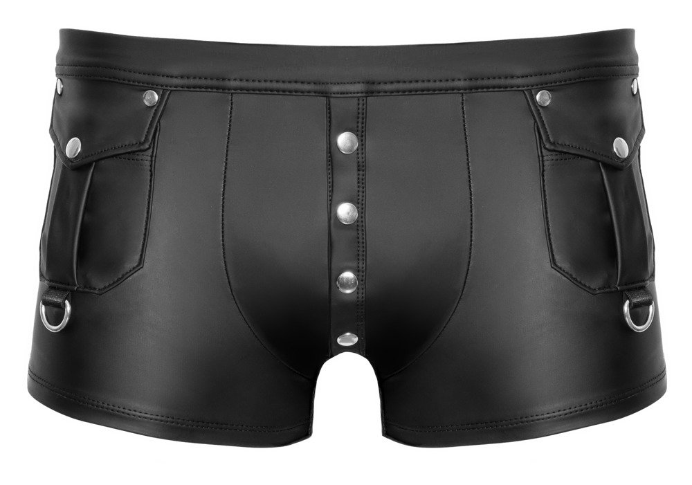 Herenboxer mat met 2 opgestikte klepjes met D-ringen