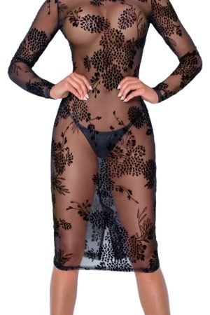 Exclusieve transparante midi jurk